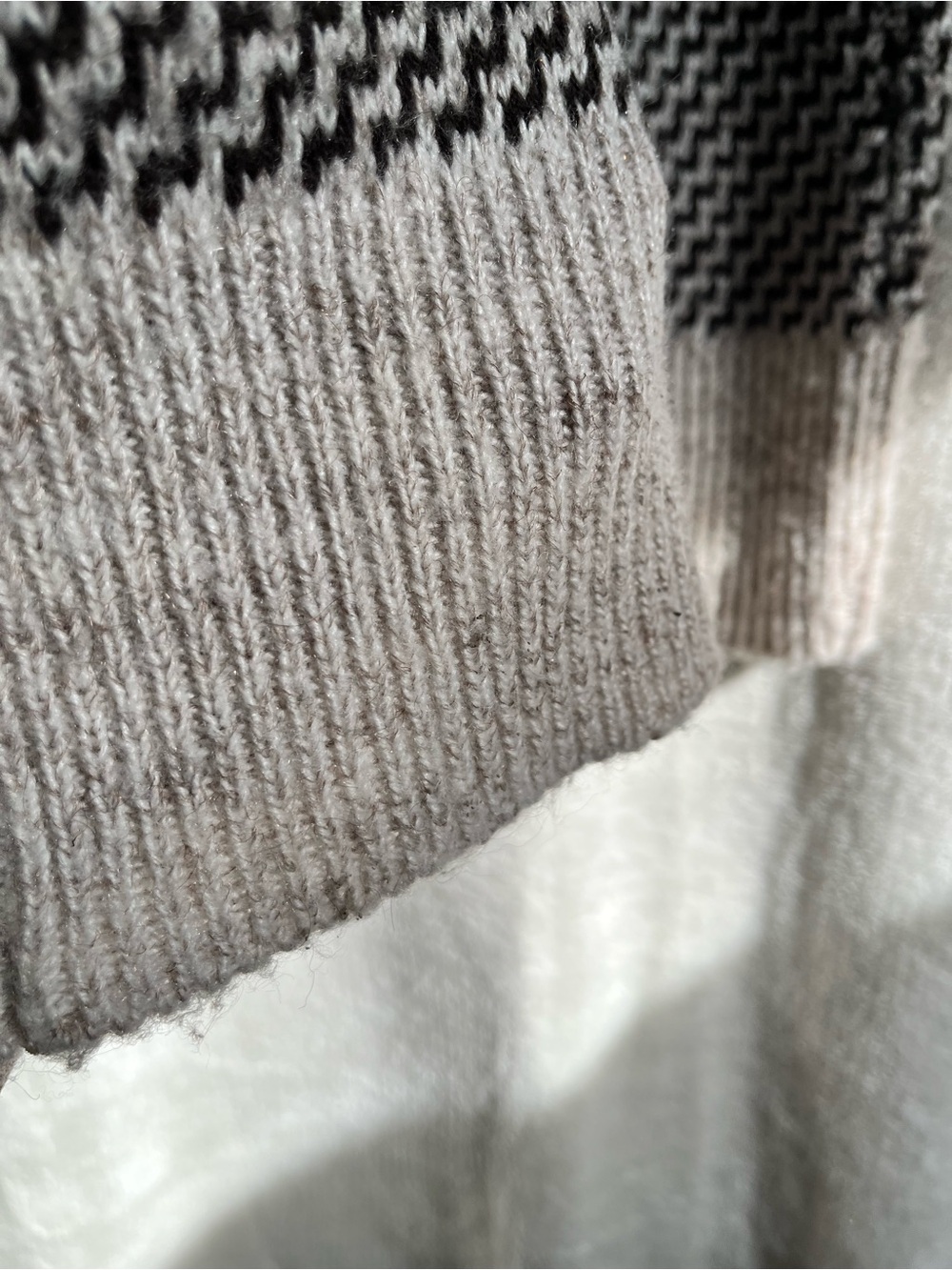 Knit V-Neck Sleeveless Sweater Dress in Taupe and brown - Picture 2 of 6